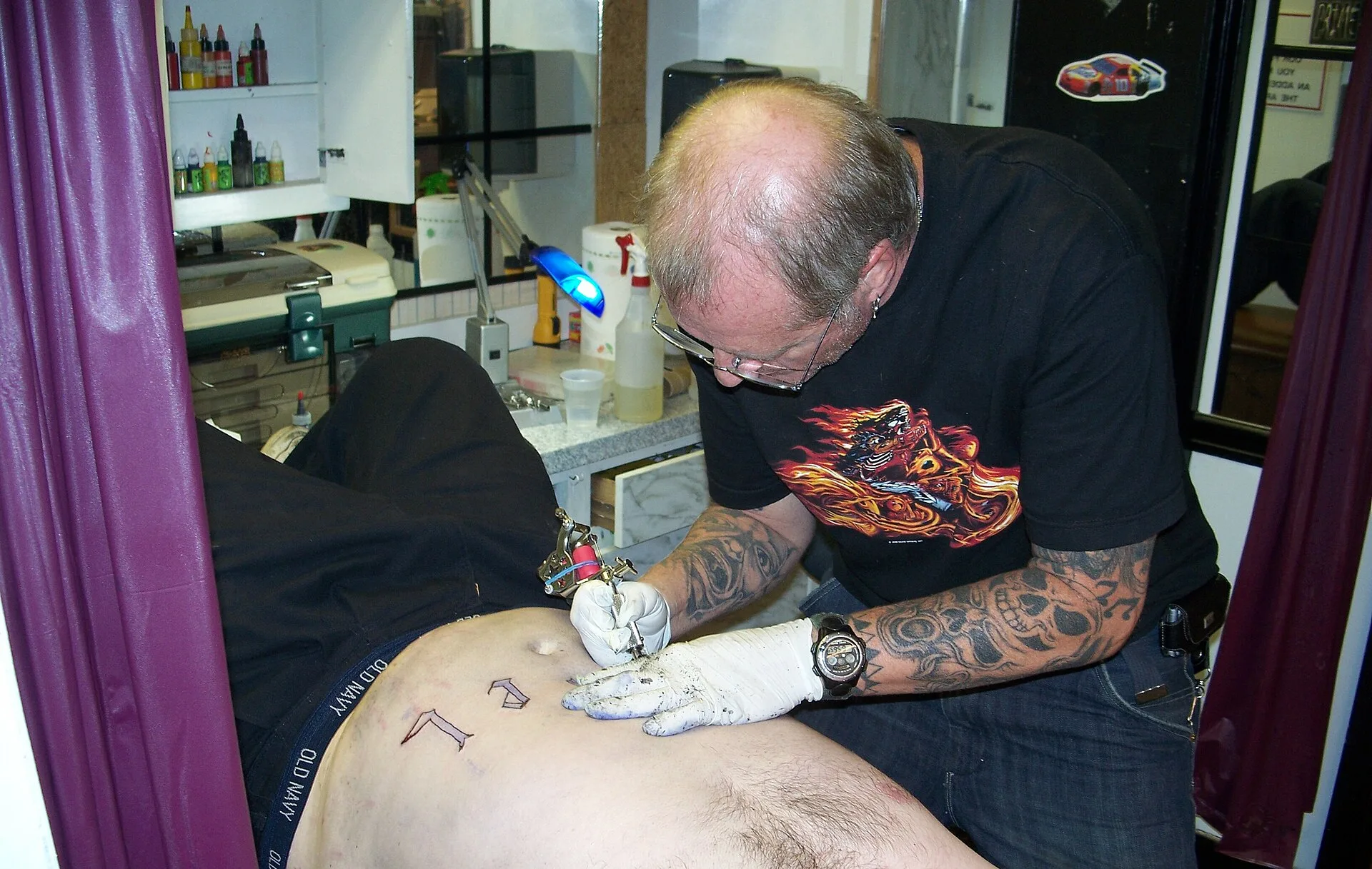 Tattoo artist Keith Killingsworth. Oregon Washington Tattoo Artist License Roles